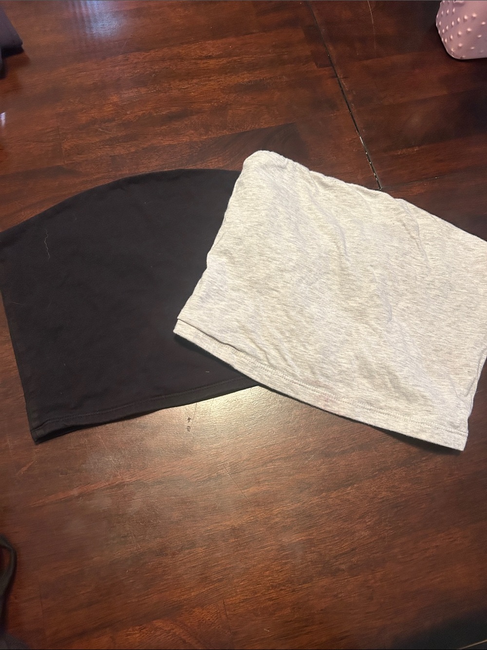 2-Pack Stretch Tube Tops — Black & Light Gray